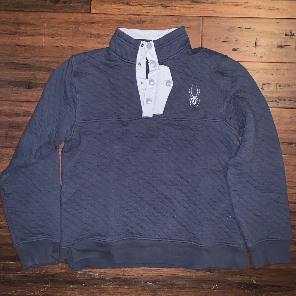 NWOT Spyder Quarter Zip/Button Sweatshirt